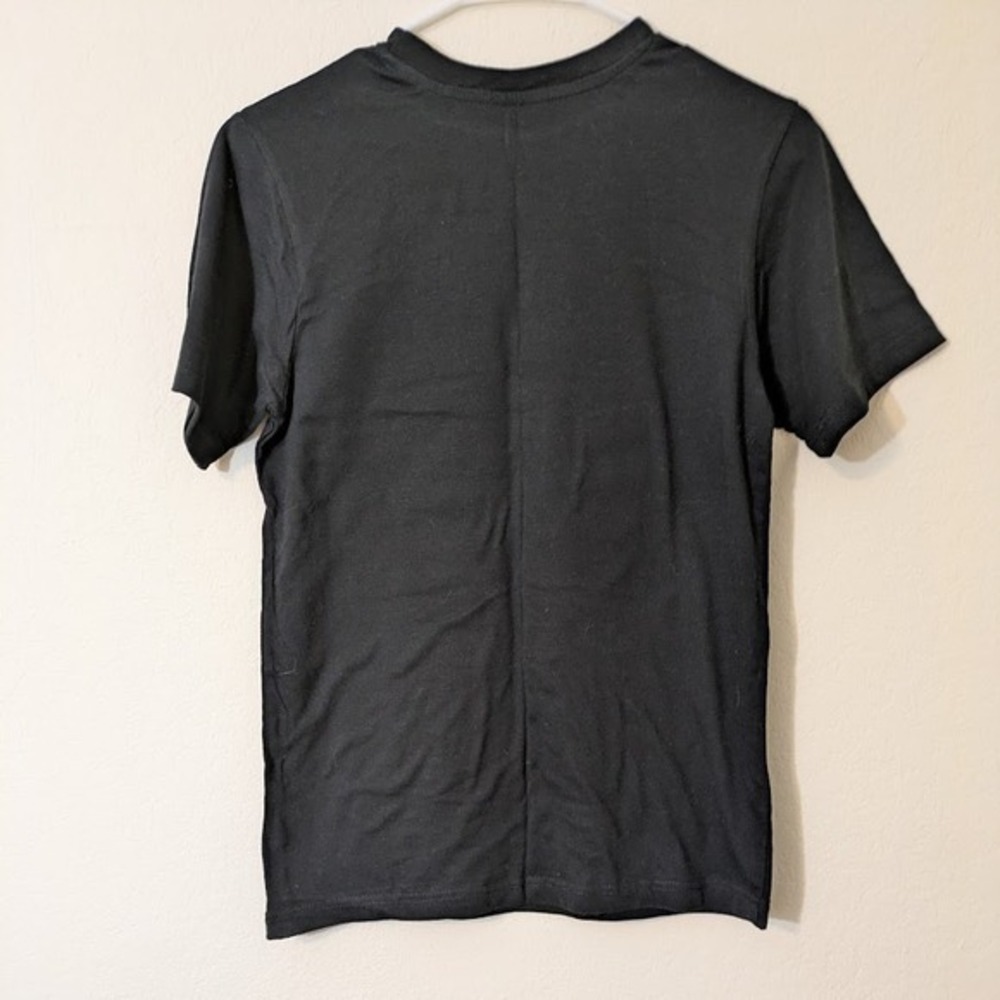 Disney Graphic T-Shirt Mickey Mouse Winking Face Men's Size Small Black Tee - Picture 3 of 3